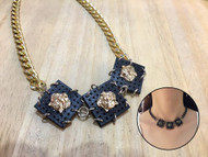 Chained Square Pendant Necklace
