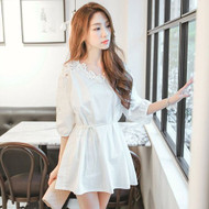 White Embroidered Dresse