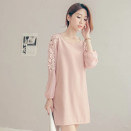 Woven Flowers Chiffon A Line Dress