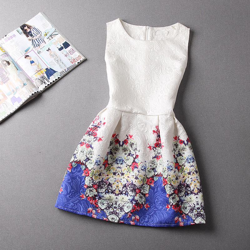 sleeveless tea dress