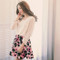 Lace Sleeve Flower Print Dress