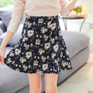 High Waisted Floral Skirt