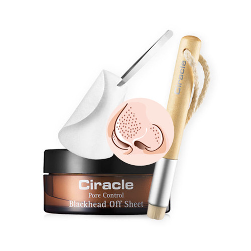 Ciracle Blackhead Off Set - Blackhead Off Sheet + Pore Control Blackhead Brush