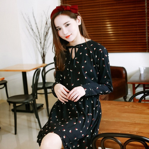 Ethnic Print Slim Dress - Strawberrycoco
