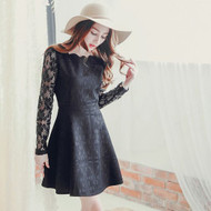 Elegant Lace Sleeve Dress 