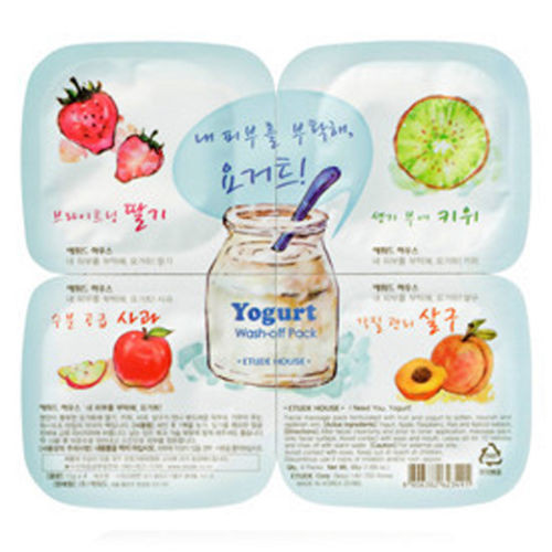 Etude House I Need You, Yogurt! Wash-off Pack 12g x 4