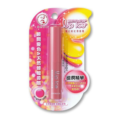 Mentholatum Lip Ice Sheer Color Pink Shimmer Moisturizer Balm
