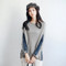 Knit Stitching Denim Top