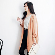 Rotator Cuff Woolen Cardigan Long Coat