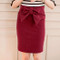 Bow Woolen Skirt