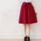Plain Strap Attached Wool Skirt