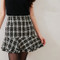 Plaid Woolen Fishtail Skirt 