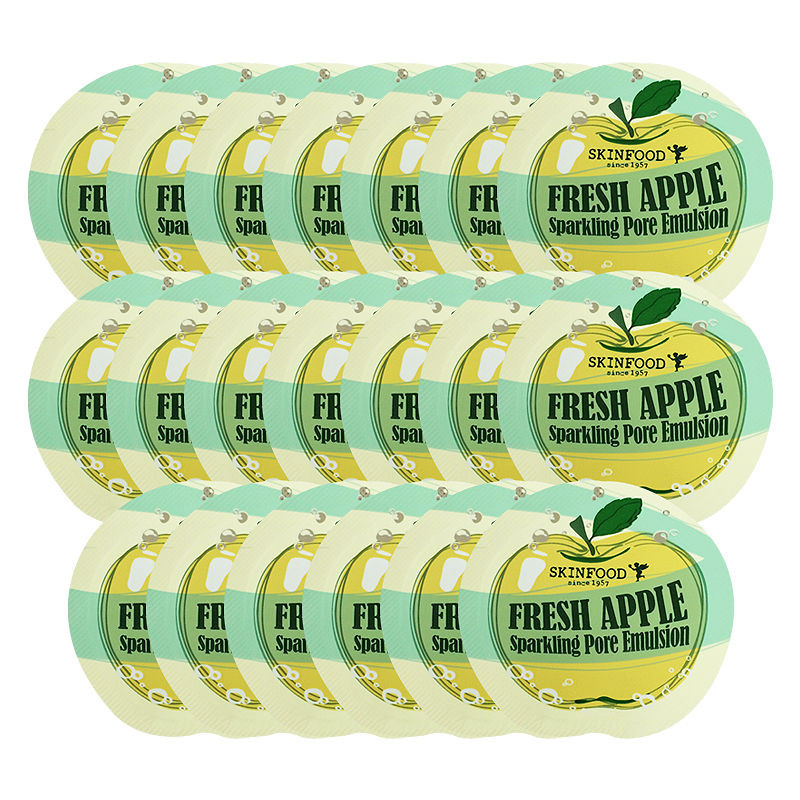 SKIN FOOD Fresh Apple Sparkling Pore Emulsion Sample 20pcs - Strawberrycoco