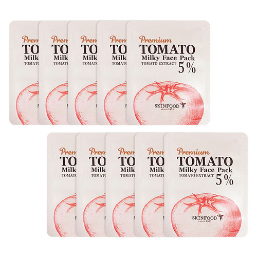 SKIN FOOD Premium Tomato Milky Face Pack Sample 10pcs