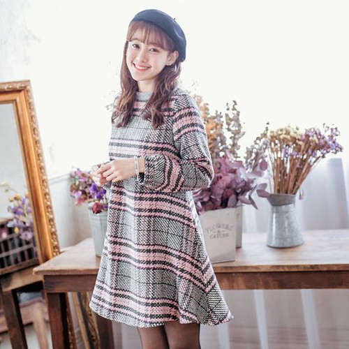 Plaid Bow Knot Dress