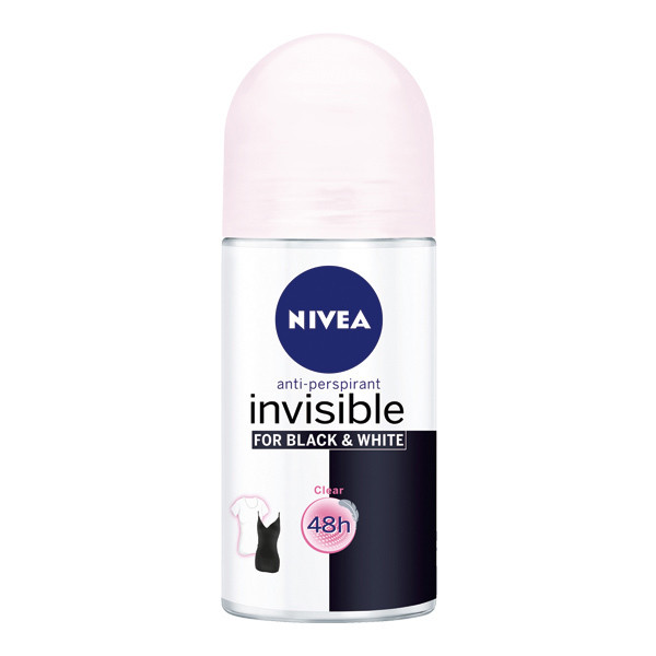 Nivea Invisible For Black & White Clear Deodorant Antiperspirant 48h 50ml -  Strawberrycoco