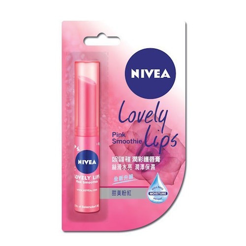Nivea Lovely Lips Pink Smoothie Moisturizing Lip Tint Balm 2.4g 