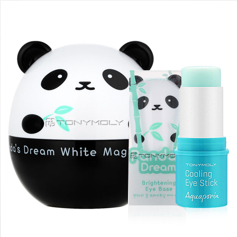 TONYMOLY Panda's Dream Magic Cream + Eye Base + Aquaporin Cooling Eye Stick  - Strawberrycoco