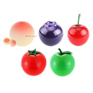 TONYMOLY [1+1] Mini Peach/Blueberry/Cherry/Apple/Tomato Lip Balm