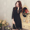 Elbow-Sleeve Lace Dress