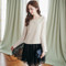 Lace Collar Knit Stitching Dress