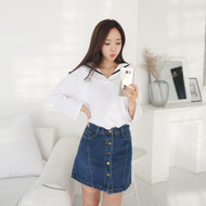 Sailor Collar Cotton Top