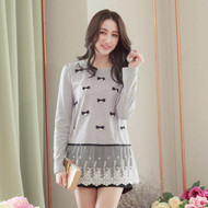 Bow Tie Lace Swing Top