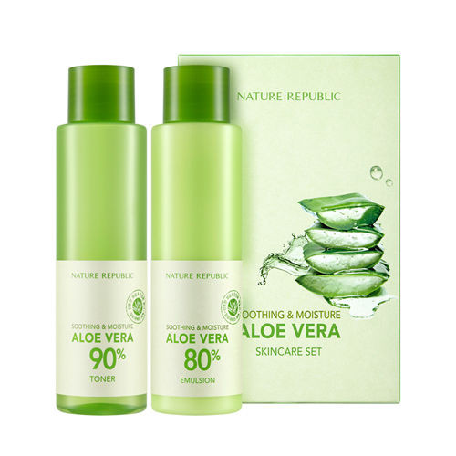 NATURE REPUBLIC Soothing & Moisture Aloe Vera Skin Care Set - Strawberrycoco