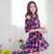 Flower Print Chiffon Dress