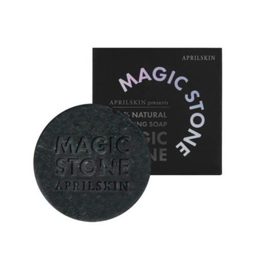 April Skin Magic Stone Cleansing Soap Black Strawberrycoco