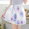 Umbrella Flower Print Skirt