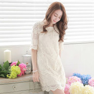 Flower Print Lace Dress