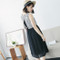 Stripes Stitching Chiffon Dress