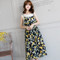Lemon Print Two Pieces Maxi Dress