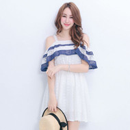 Off The Shoulder Hollow Lace Dress