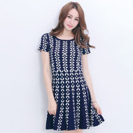 Decorated Beads Knit Dress