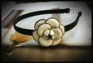 White Camilla Flower Headband