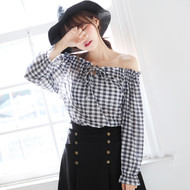 Loose Collar Plaid Shirt