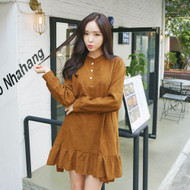 Ruffled Hem Mini Dress 