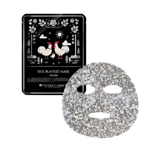 A'PIEU Cocorico Silk Blanket Mask Silver