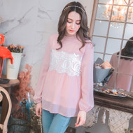 Lady Hollow Lace Blouse