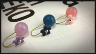 Candy Flower Pearl Drop Earrings