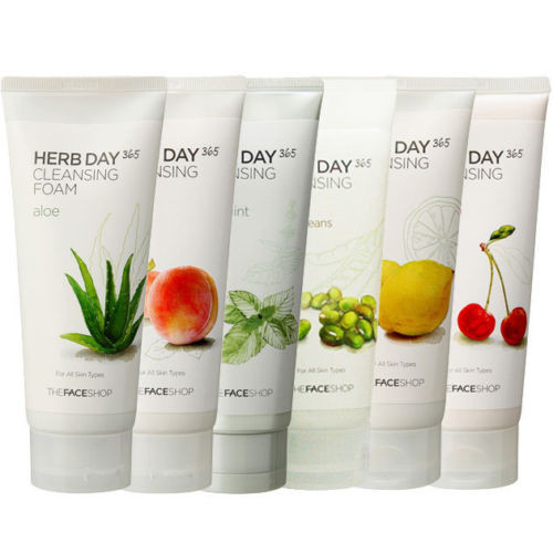 THE FACE SHOP Herb Day 365 Cleansing Foam 170ml - Strawberrycoco