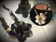 Stylish Beads and Flower Necklace