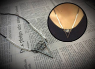 Stylish Triangle with Small Pearl Necklace