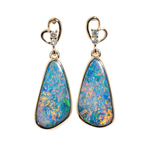 Blue Opal Earrings 65% Off I The World's Largest Opal Jewelry Store Online
