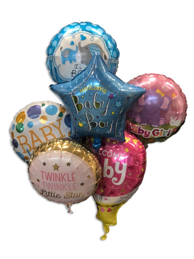 We have a variety of new baby balloons to choose from.