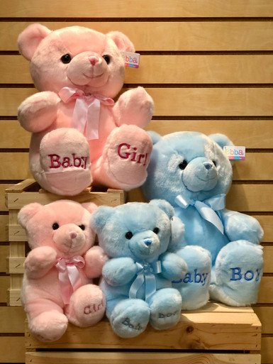 18" and 10" bears are available in baby boy or baby girl 