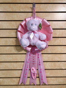 Girl bear and bow door decoration for hospital or home