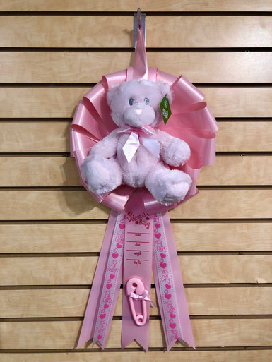 Girl bear and bow door decoration for hospital or home